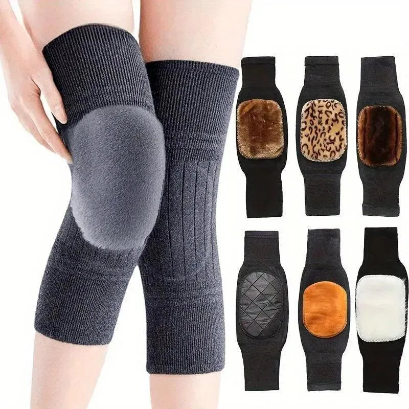 Winter Merino Wool Knee Warmers for Men Women Multicolor