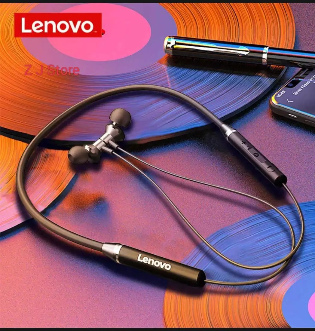 Lenovo Neckband Bluetooth 5.1 Wireless Earbuds Black