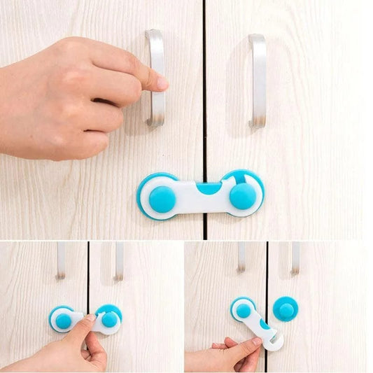 Child Safety Fridge Lock Blue ABS 9cm One Click