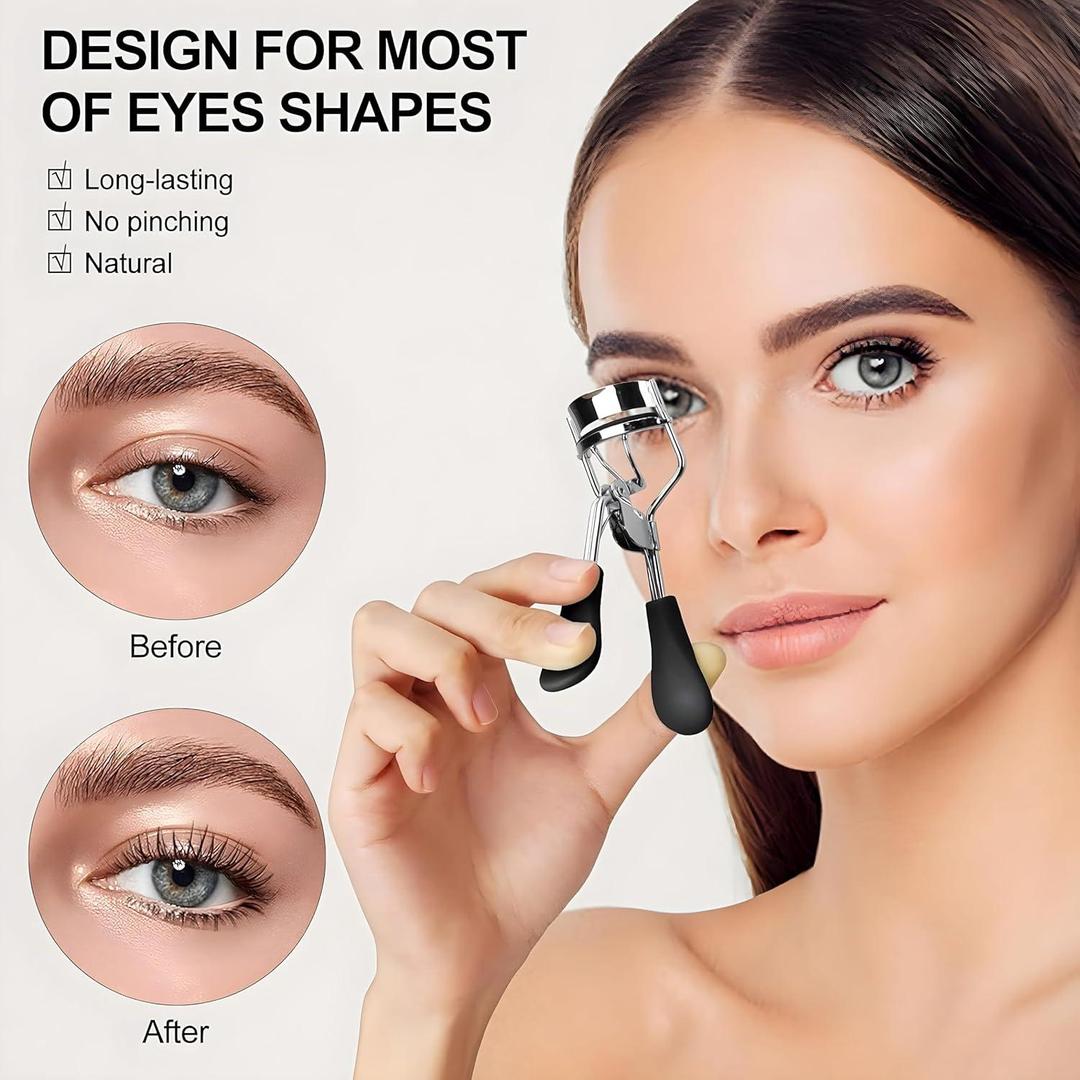 Reusable Eyelash Curler for Women Metal Pinch-Free Long Lasting Curls