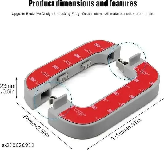 Refrigerator Lock with 3M Adhesive & Stainless Steel