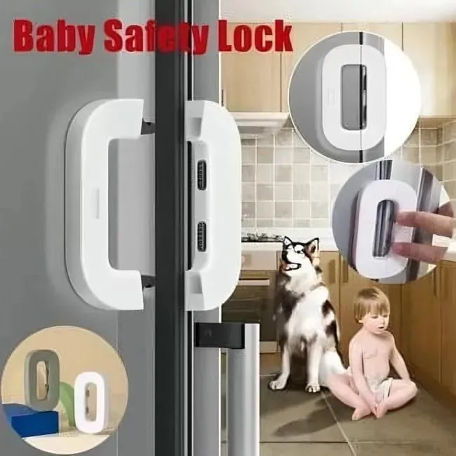 Refrigerator Lock with 3M Adhesive & Stainless Steel