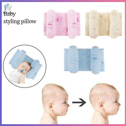 Baby Head Pillow 360 Support Cotton Pink Blue Cream