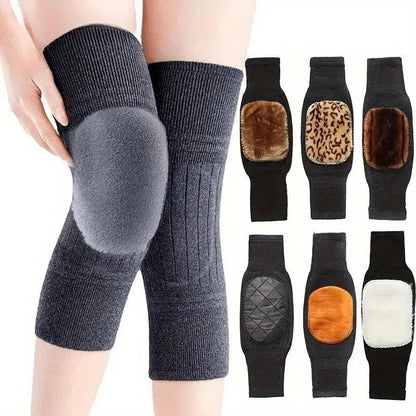 Winter Merino Wool Knee Warmers for Men Women Multicolor