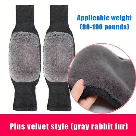 Winter Merino Wool Knee Warmers for Men Women Multicolor