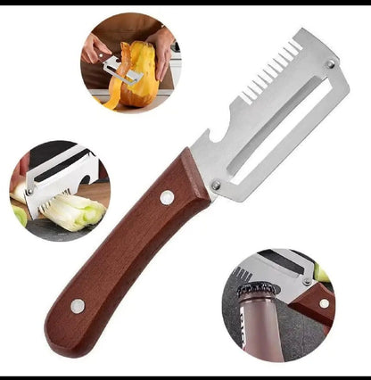 3-in-1 Kitchen Peeler, Bottle Opener & Onion Slicer