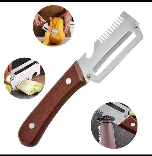 3-in-1 Kitchen Peeler, Bottle Opener & Onion Slicer