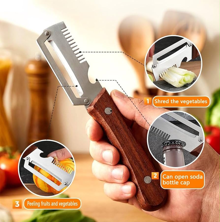 3-in-1 Kitchen Peeler, Bottle Opener & Onion Slicer – Trend Aura pak