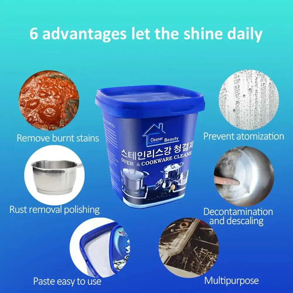 Premium Cookware Cleaning Paste 200g – Rust Remover, Burnt Stain Cleaner & Metal Polish