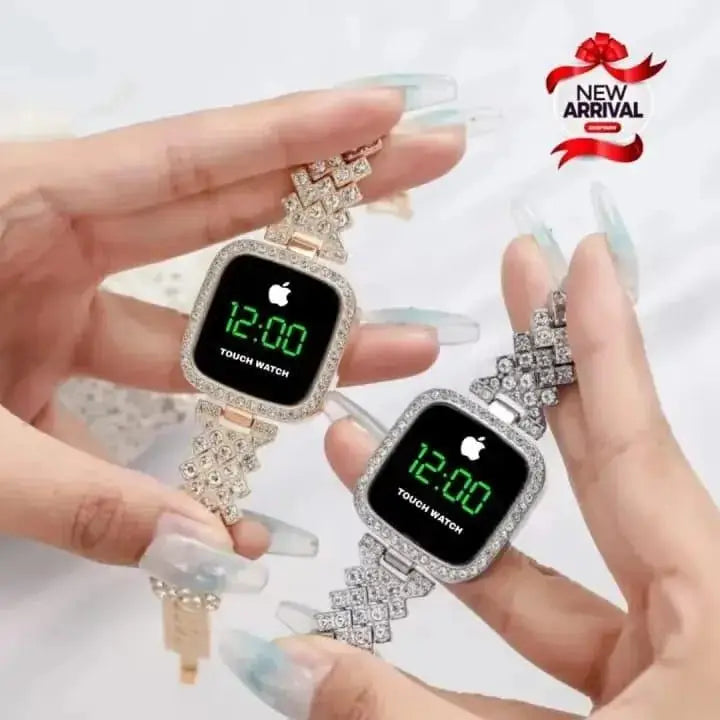 Digital Display Women's Bracelet Square Touch Watch