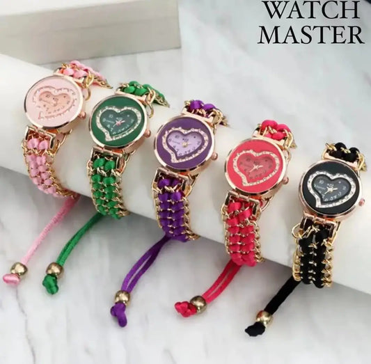 Heart Shaped Stylish Women's Bracelet Watch
