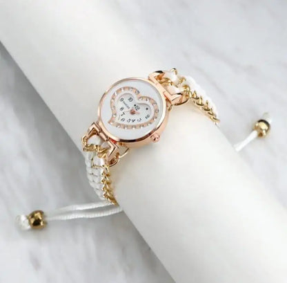 Heart Shaped Stylish Women's Bracelet Watch