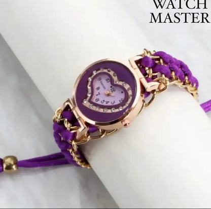 Heart Shaped Stylish Women's Bracelet Watch