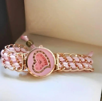 Heart Shaped Stylish Women's Bracelet Watch