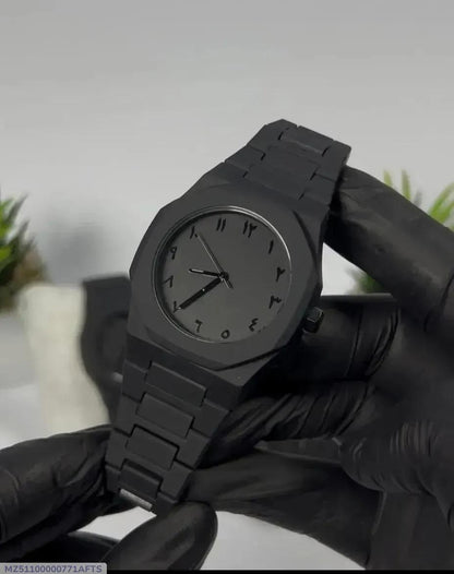 Men's Black Carbon Fiber Analogue Watch