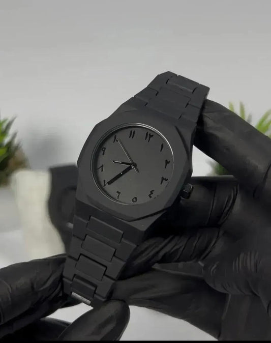 Men's Black Carbon Fiber Analogue Watch
