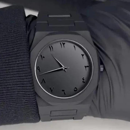 Men's Black Carbon Fiber Analogue Watch