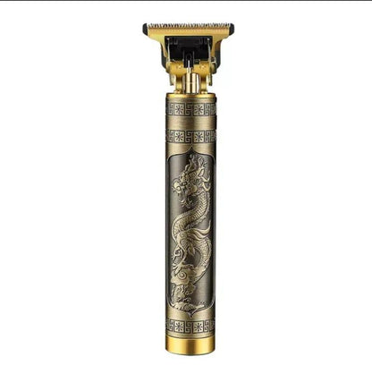 Men Hair Clipper with Dragon Design Carbon Steel Blade