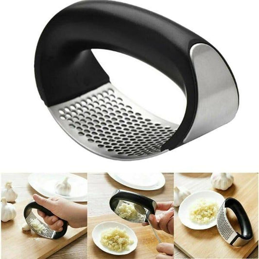 Stainless Steel Garlic & Ginger Crusher Black