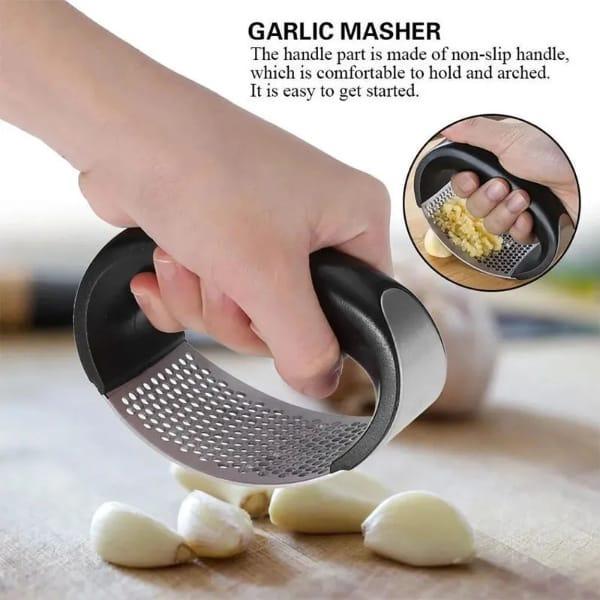 Stainless Steel Garlic & Ginger Crusher Black
