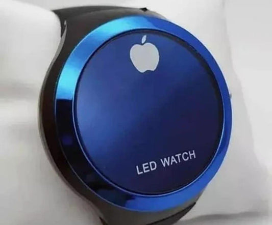 Stylish LED Watch Blue Round Plastic Daily Wear
