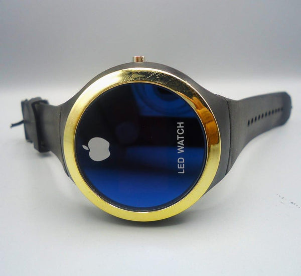 Stylish LED Watch Blue Round Plastic Daily Wear