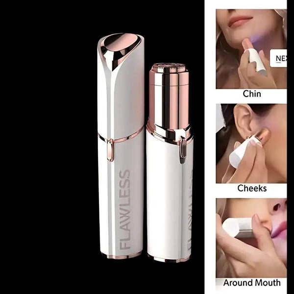 Waterproof Rechargeable Facial Hair Removal Pen for Women White Gold