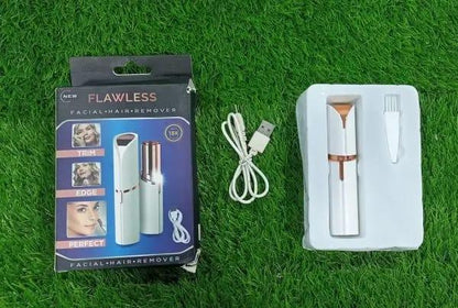 Waterproof Rechargeable Facial Hair Removal Pen for Women White Gold