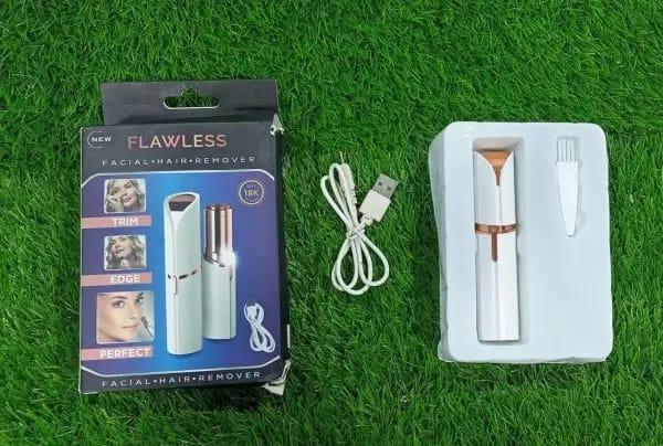 Waterproof Rechargeable Facial Hair Removal Pen for Women White Gold