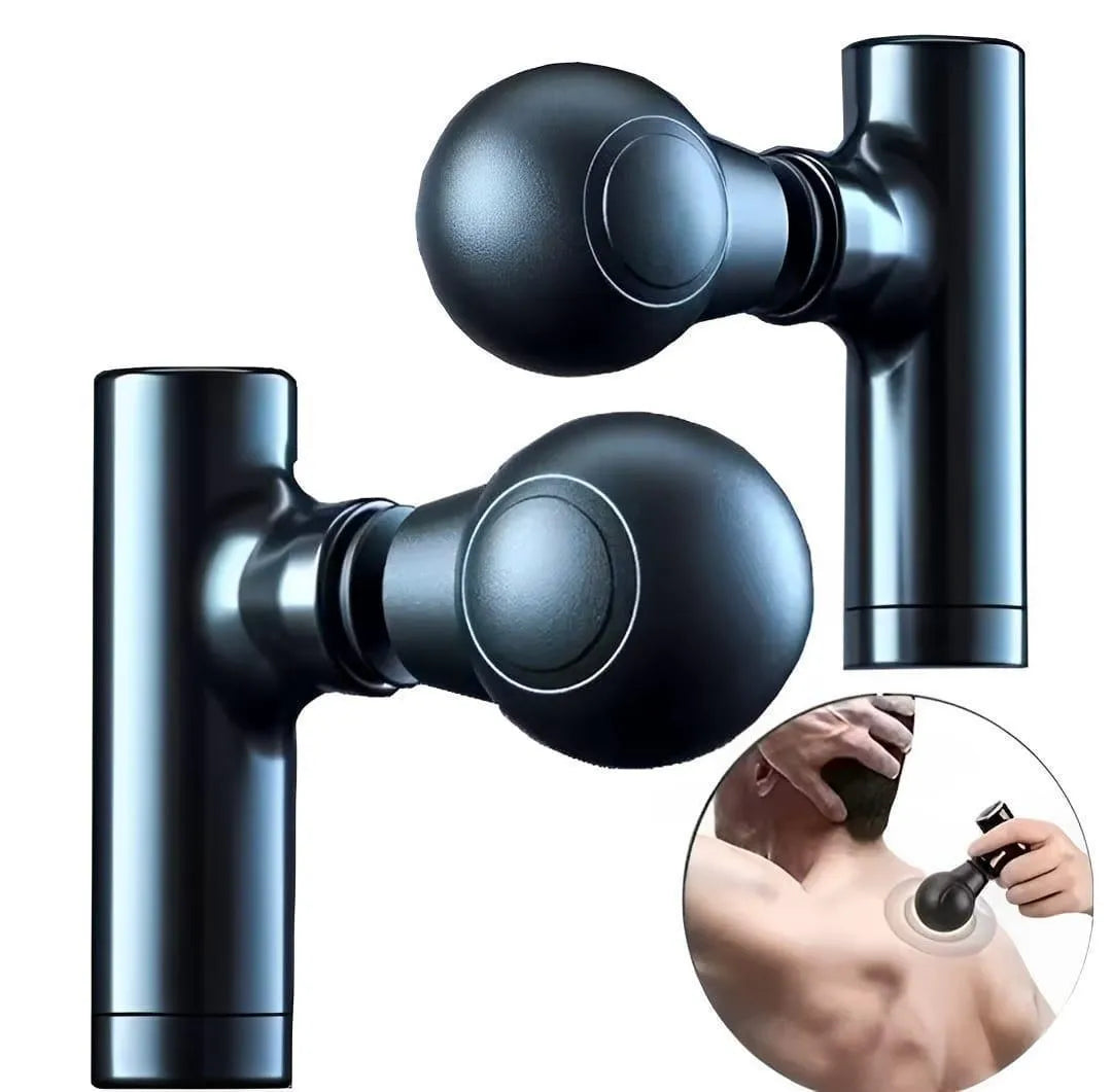 Mini Massager Gun Black ABS Portable Neck Shoulder Back Muscle Reliever