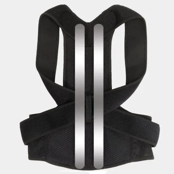 Men Adjustable Mesh Posture Corrector Belt Black
