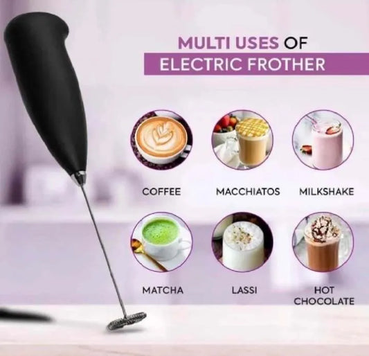 Electric Milk Frother for Coffee, Matcha, Chocolate