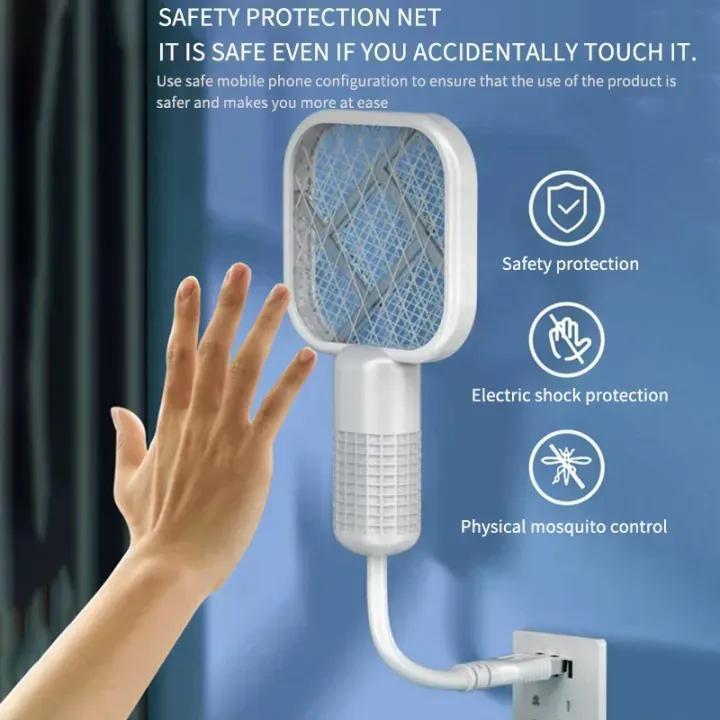 Portable Mosquito Killer Electric Swatter Purple Night Light