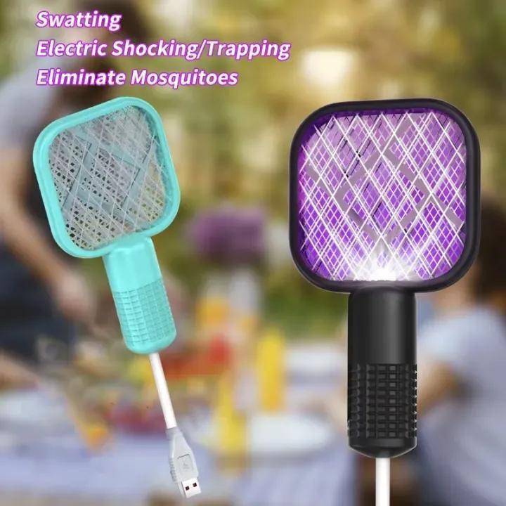 Portable Mosquito Killer Electric Swatter Purple Night Light