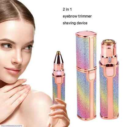 Rechargeable Eyebrow Trimmer for Women Pink Glitter 2 in 1