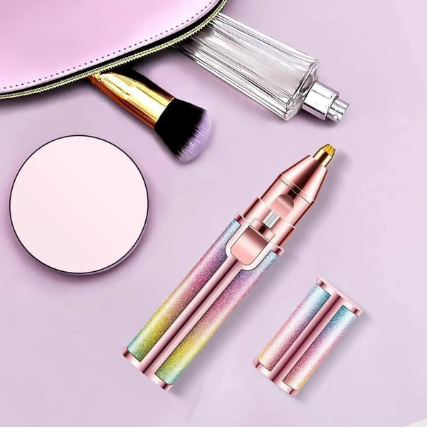 Rechargeable Eyebrow Trimmer for Women Pink Glitter 2 in 1