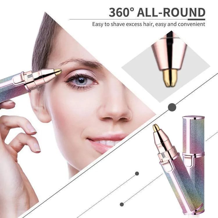Rechargeable Eyebrow Trimmer for Women Pink Glitter 2 in 1