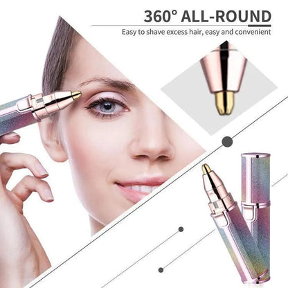 Rechargeable Eyebrow Trimmer for Women Pink Glitter 2 in 1
