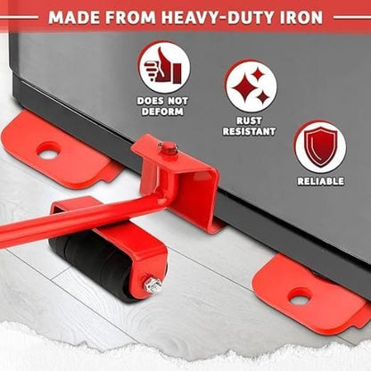 Red Metal Furniture Mover Tool Set 11.9