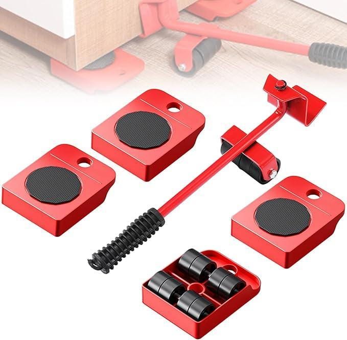 Red Metal Furniture Mover Tool Set 11.9