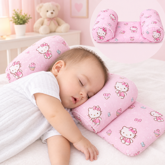 Baby Head Pillow 360° Support – Soft Cotton, Cute Design