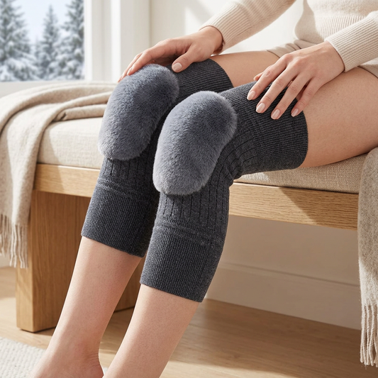 Winter Merino Wool Knee Warmers for Men Women Multicolor